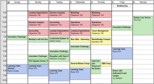 First Quarter Student Schedule